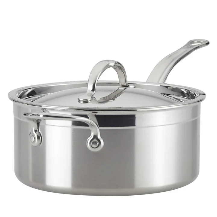Hestan Stainless Steel Saucepan with Lid - Image 2