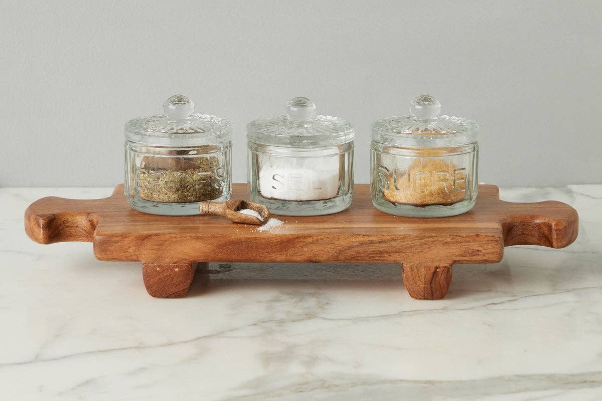 Bistro Glass Salt Cellar with Scoop - Image 2
