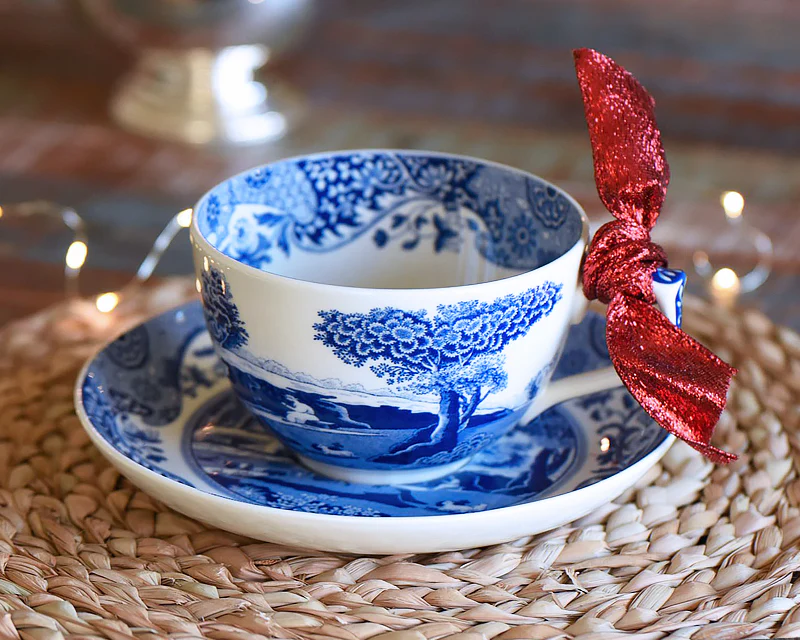 Blue Italian Jumbo Cup & Saucer - Image 6