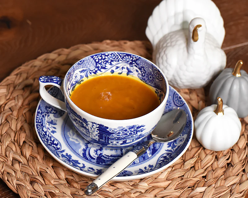 Blue Italian Jumbo Cup & Saucer - Image 9