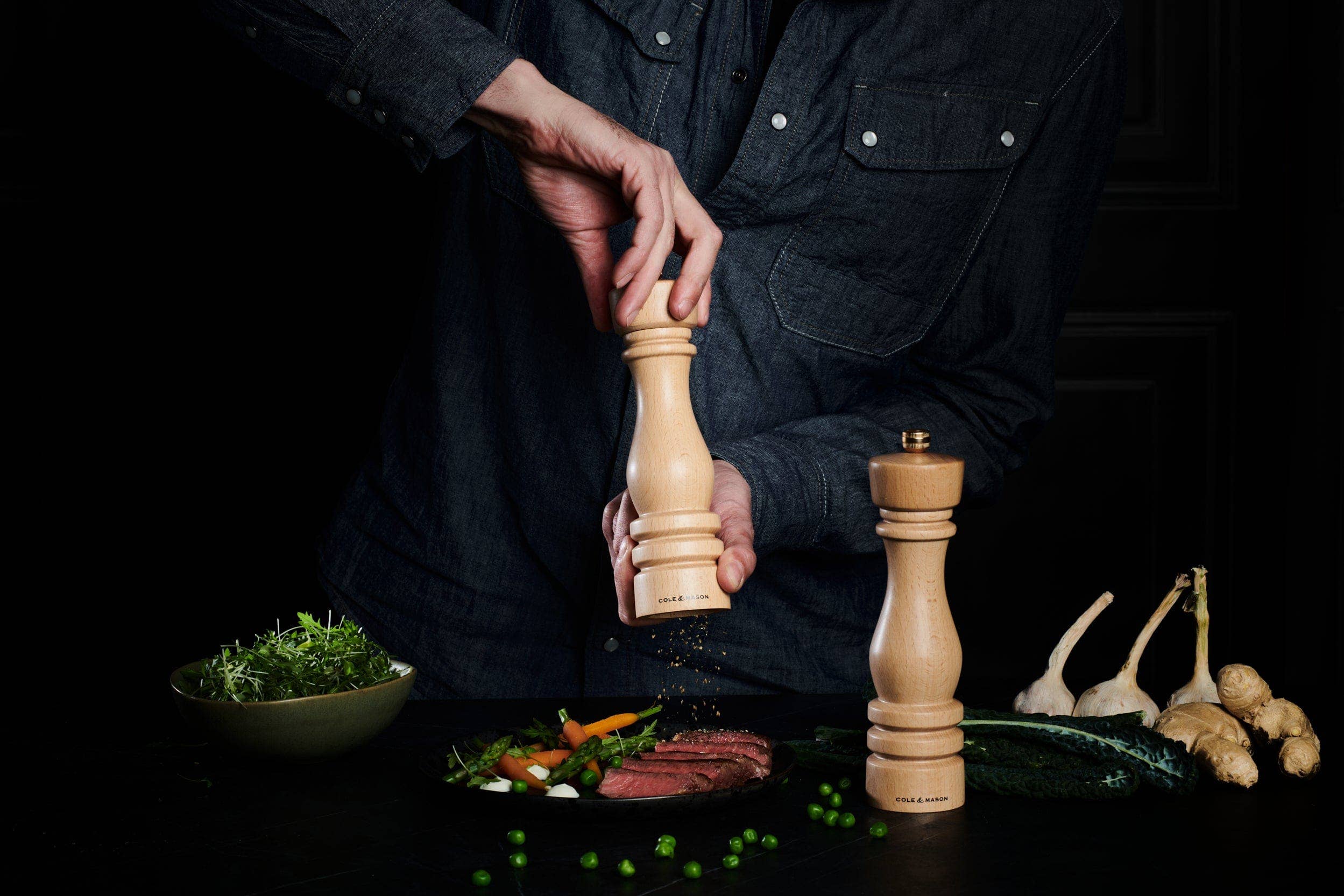 Natural Beech Salt & Pepper Mills - Image 5