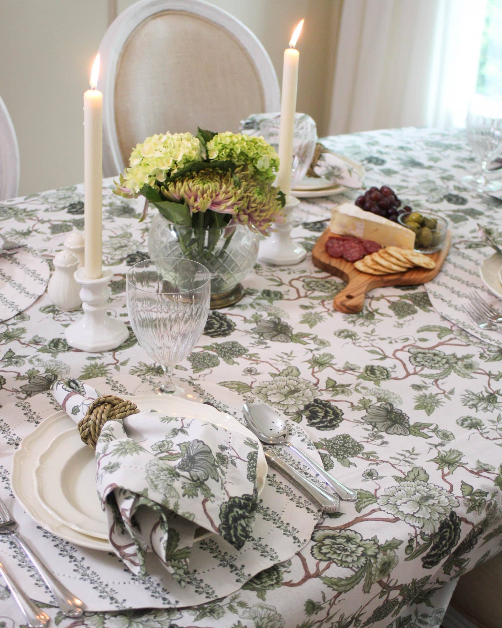 Florence Floral Napkins Set of Four: Fern - Image 3