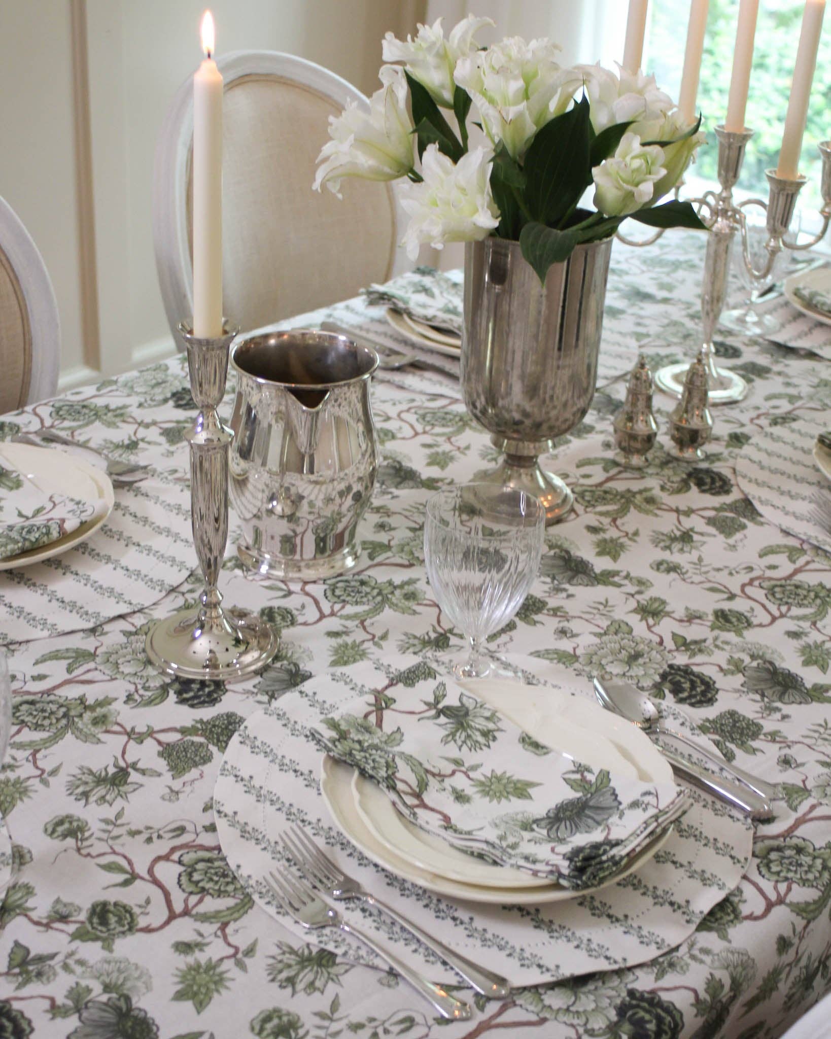 Florence Floral Napkins Set of Four: Fern - Image 7