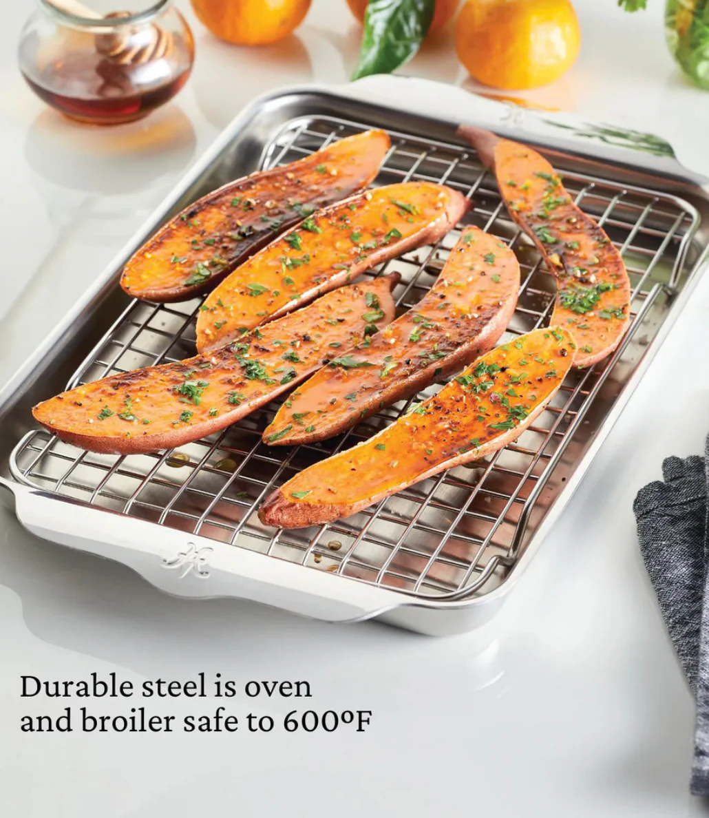 Hestan OvenBond Tri-ply Quarter Sheet Pan with Rack - Image 3