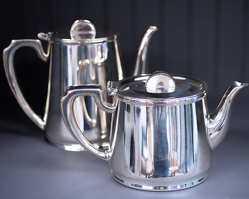 Hôtel Silver Vintage Tea & Coffee Pot - Half Moon Finial - Image 3