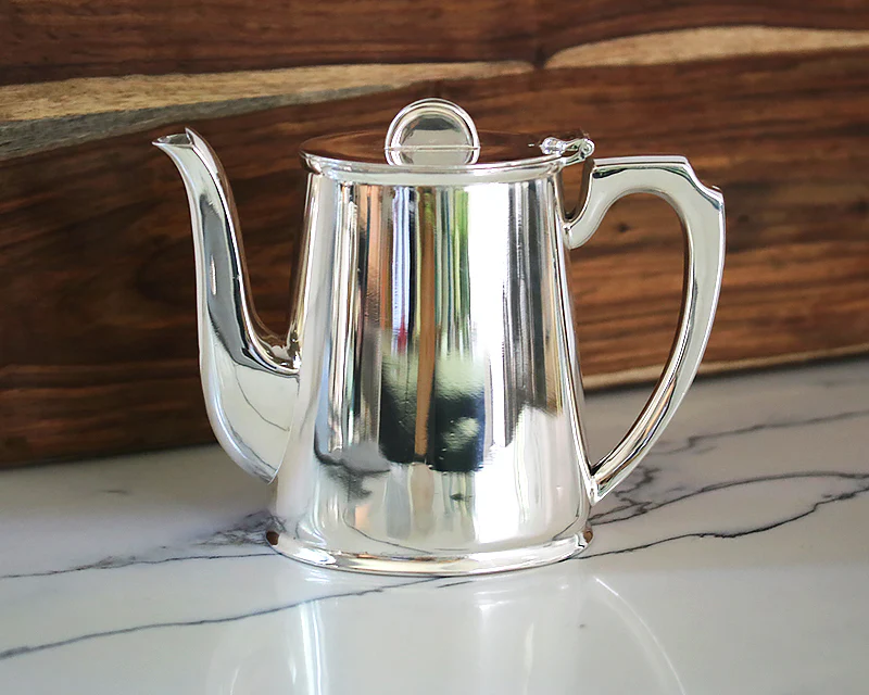 Hôtel Silver Vintage Tea & Coffee Pot - Half Moon Finial - Image 6