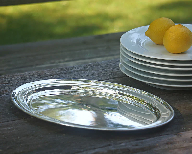 Hôtel Silver Vintage Oval Tray - Image 8