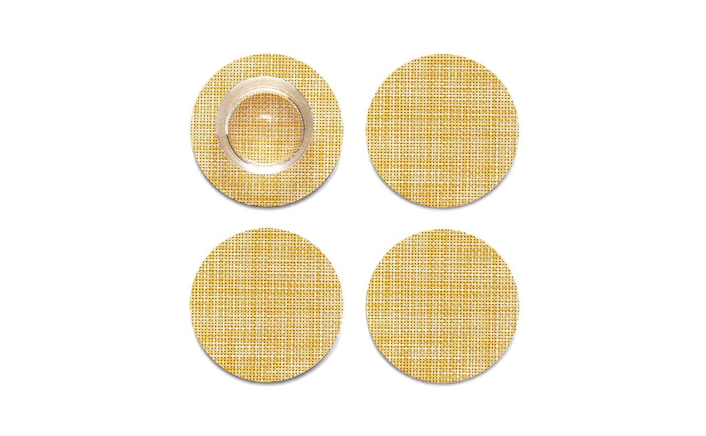 Chilewich Mini Basketweave Coasters - Pack of 4 - Image 5