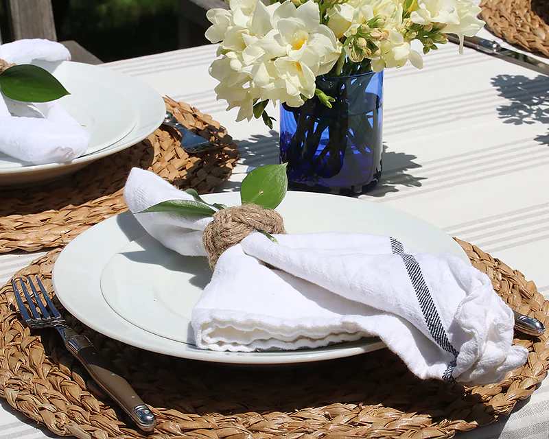Natural Round Placemat - 6pc Set - Image 4