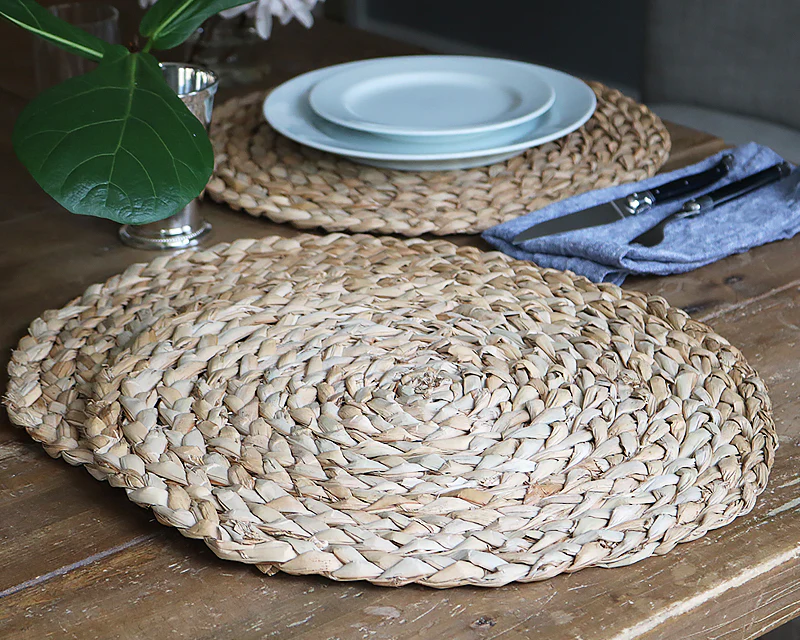 Natural Round Placemat - 6pc Set - Image 5