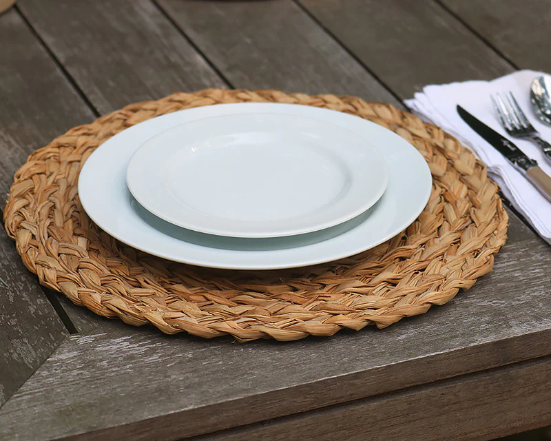 Natural Round Placemat - 6pc Set - Image 7