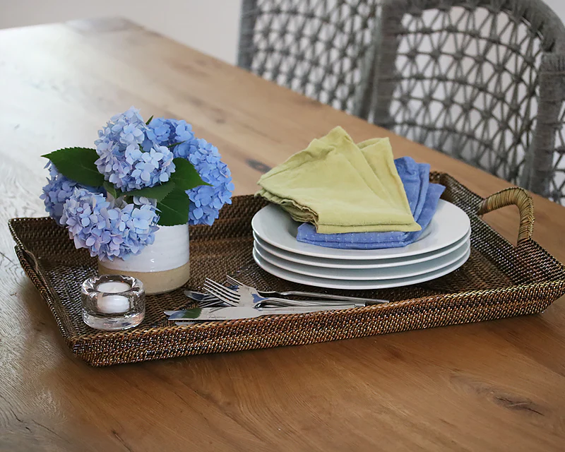Rectangular Slanting Tray With Handles - Image 3