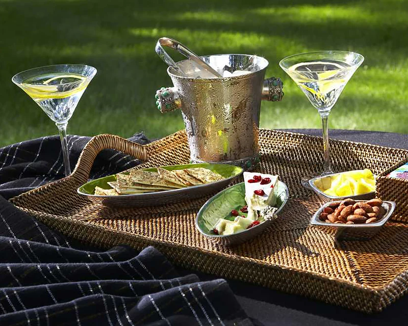 Rectangular Slanting Tray With Handles - Image 7