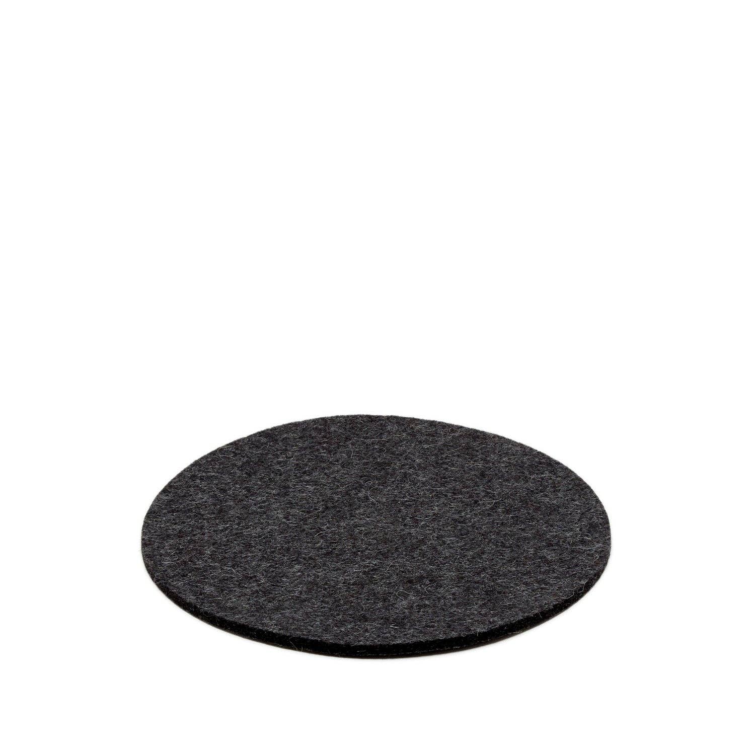 Round Merino Wool Felt Trivet 8": Charcoal - Image 2