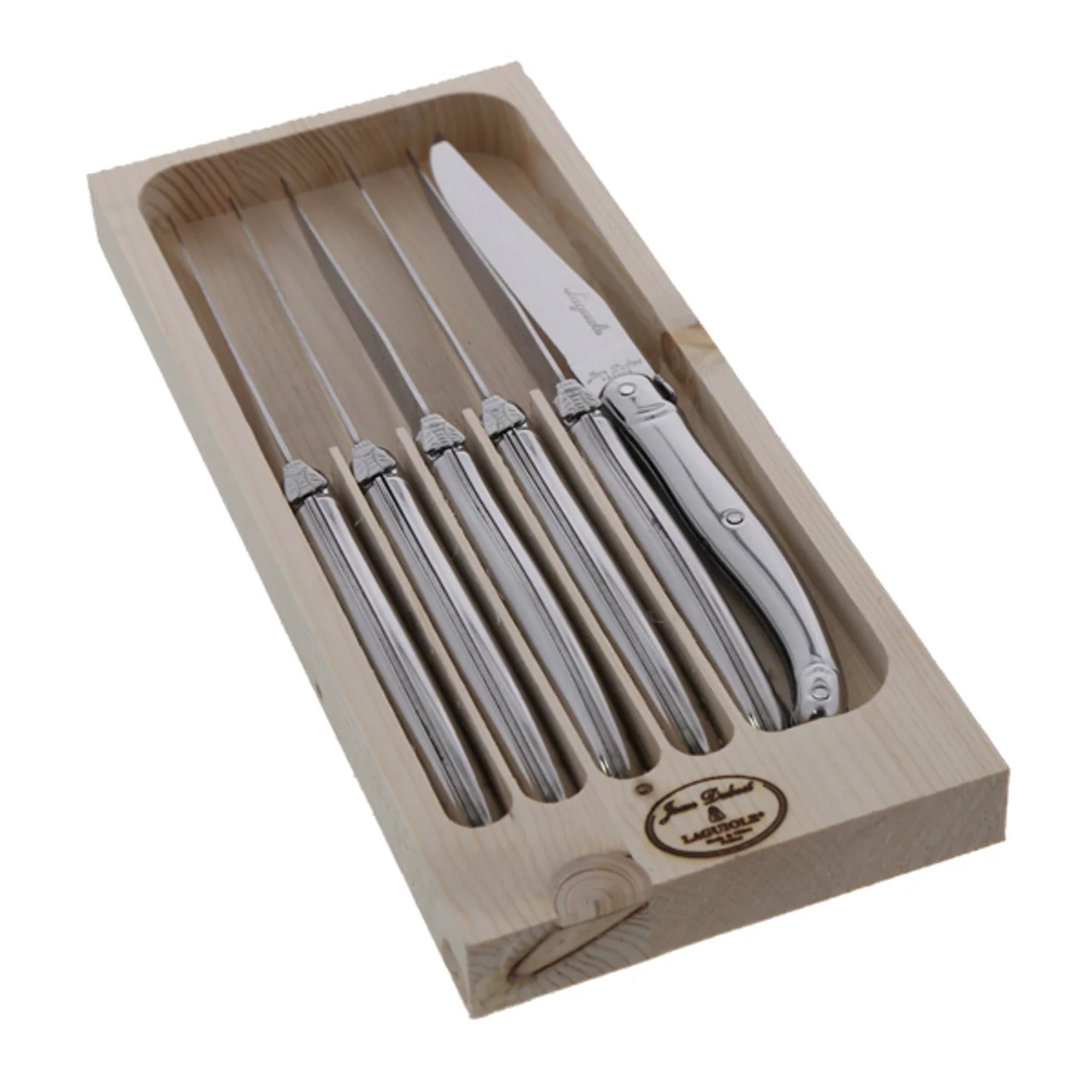 Laguiole Steak Knives (Set of 6) in Wood Tray - Image 4