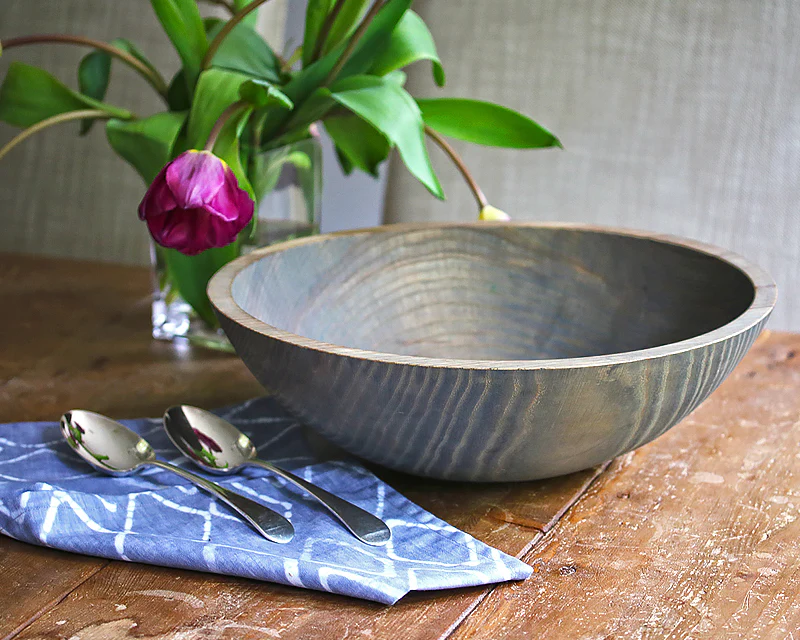 Round Wooden Salad Bowl - Image 3