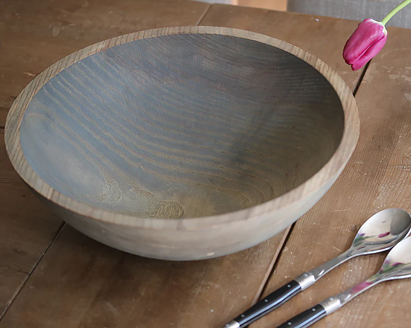 Round Wooden Salad Bowl - Image 4